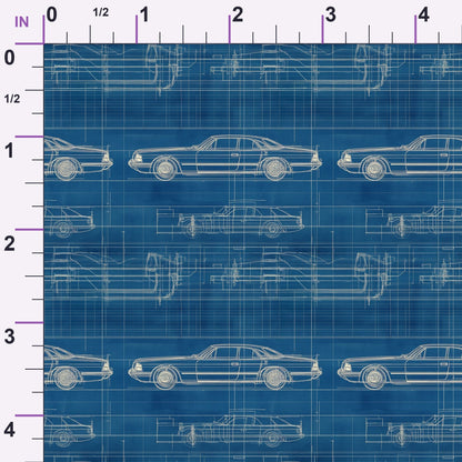 Midnight Motorworks Pattern 3 Minky Fabric