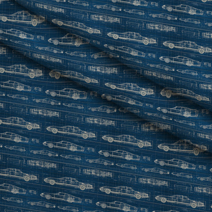 Midnight Motorworks Pattern 4 Minky Fabric