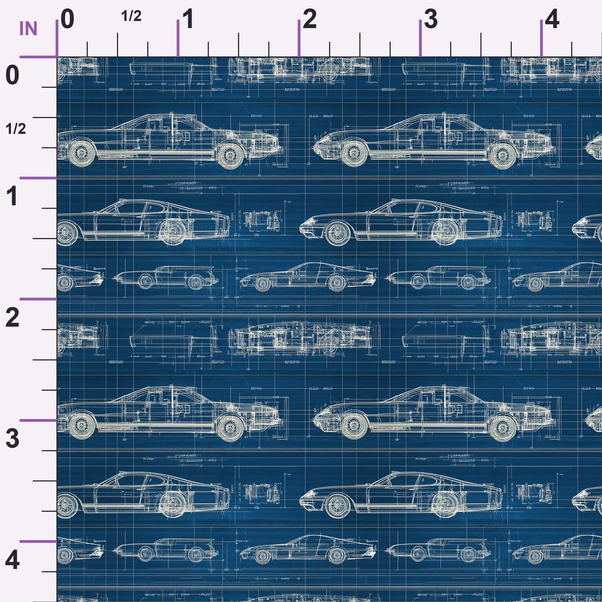 Midnight Motorworks Pattern 4 Minky Fabric