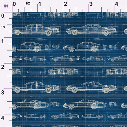 Midnight Motorworks Pattern 4 Minky Fabric