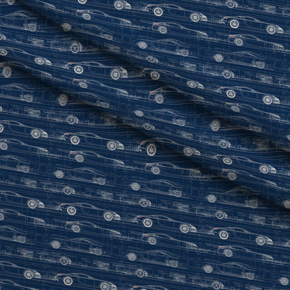Midnight Motorworks Pattern 5 Minky Fabric
