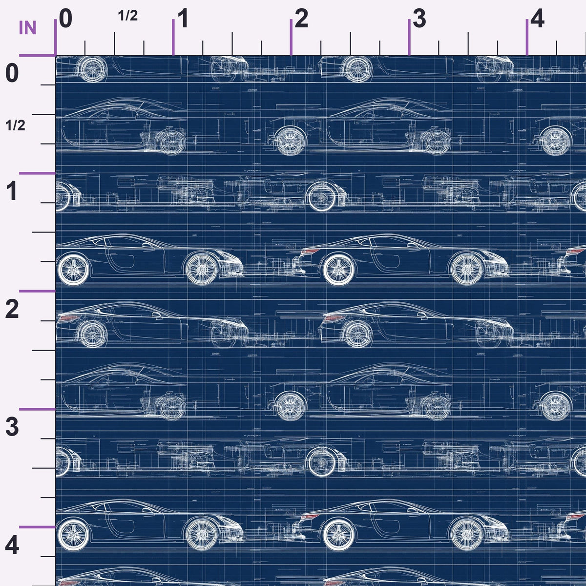 Midnight Motorworks Pattern 5 Minky Fabric