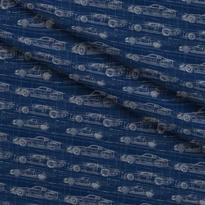 Midnight Motorworks Pattern 6 Minky Fabric