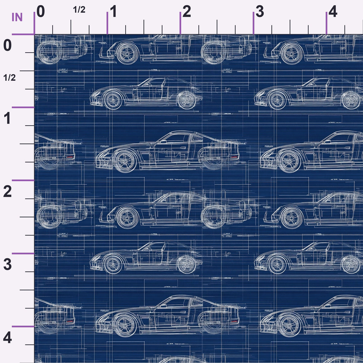 Midnight Motorworks Pattern 6 Minky Fabric