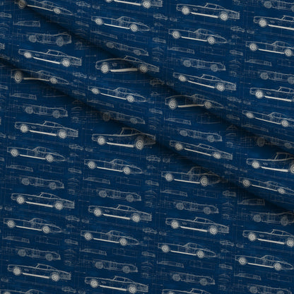 Midnight Motorworks Pattern 7 Minky Fabric