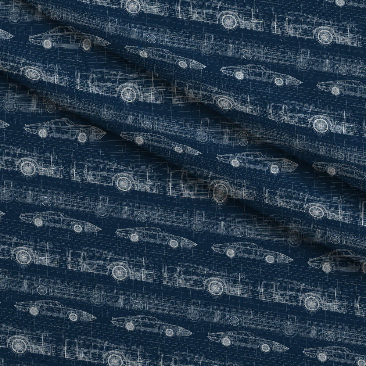 Midnight Motorworks Pattern 8 Minky Fabric