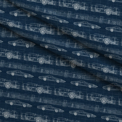 Midnight Motorworks Pattern 8 Minky Fabric