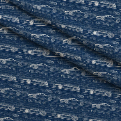 Midnight Motorworks Pattern 9 Minky Fabric