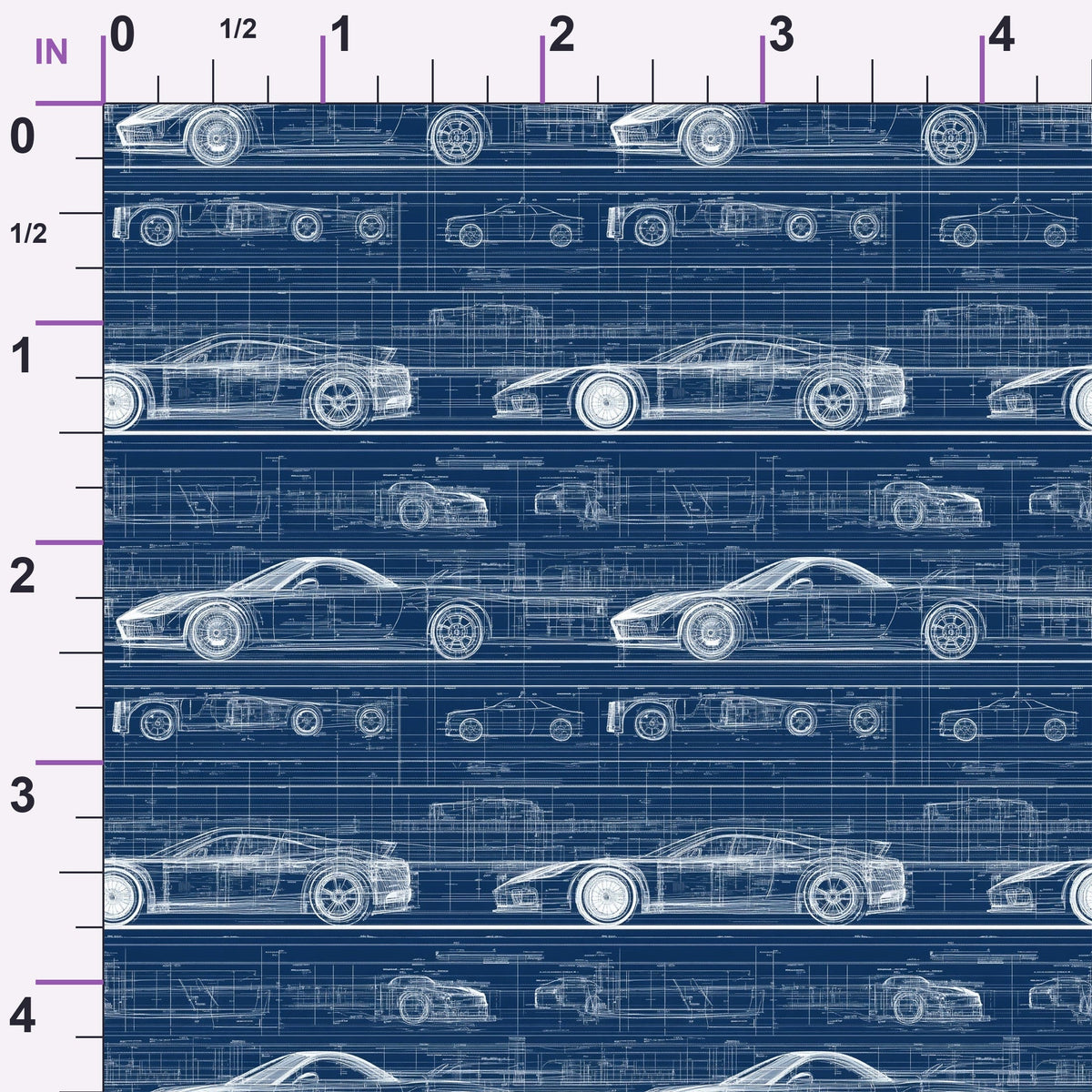 Midnight Motorworks Pattern 9 Minky Fabric