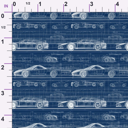 Midnight Motorworks Pattern 9 Minky Fabric