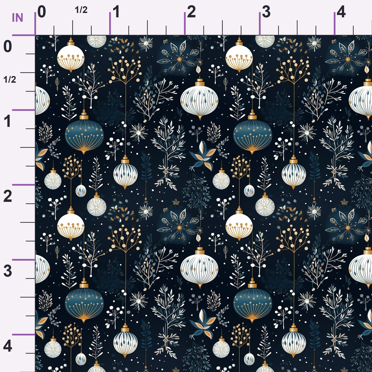 Midnight Noel Pattern 1 Minky Fabric
