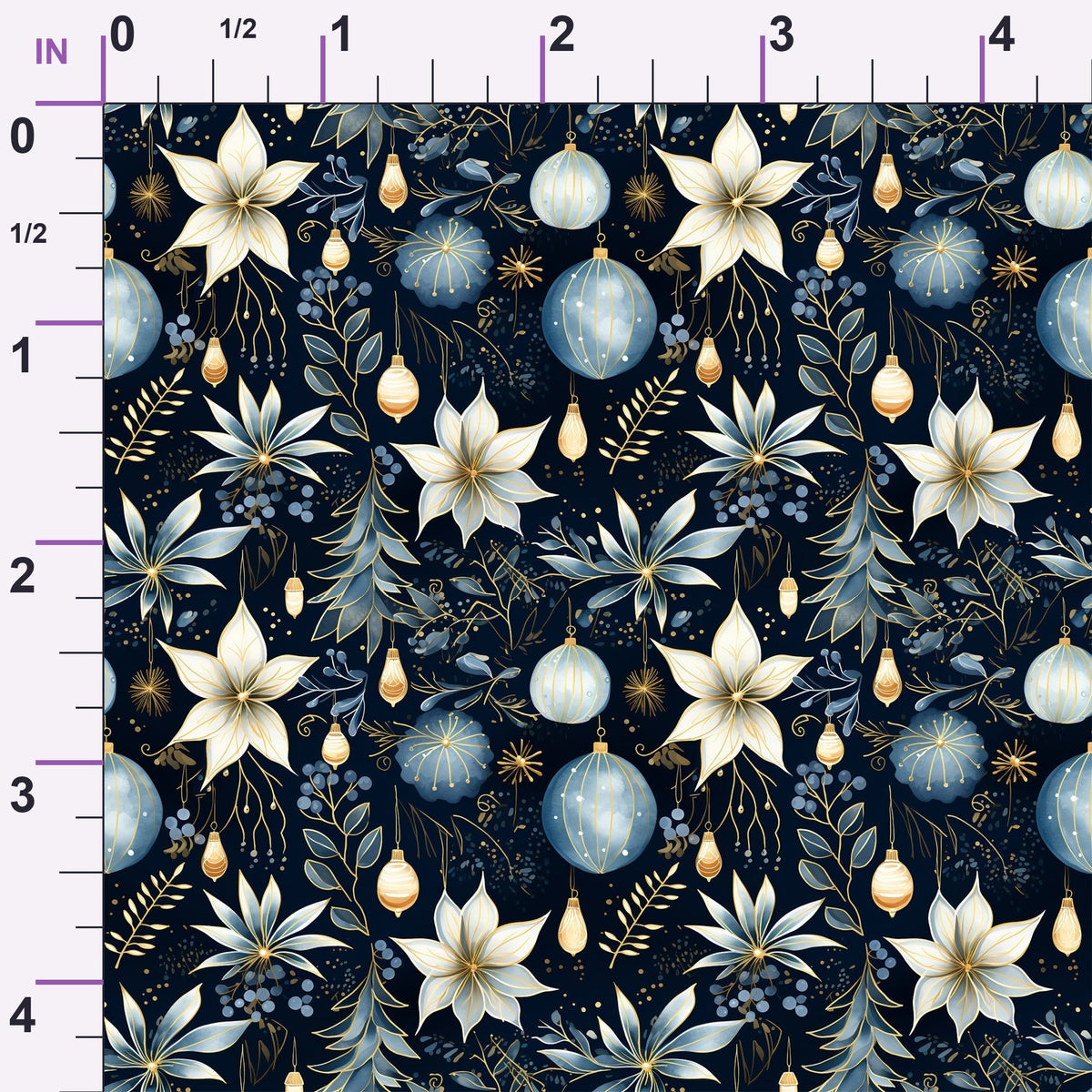 Midnight Noel Pattern 2 Minky Fabric
