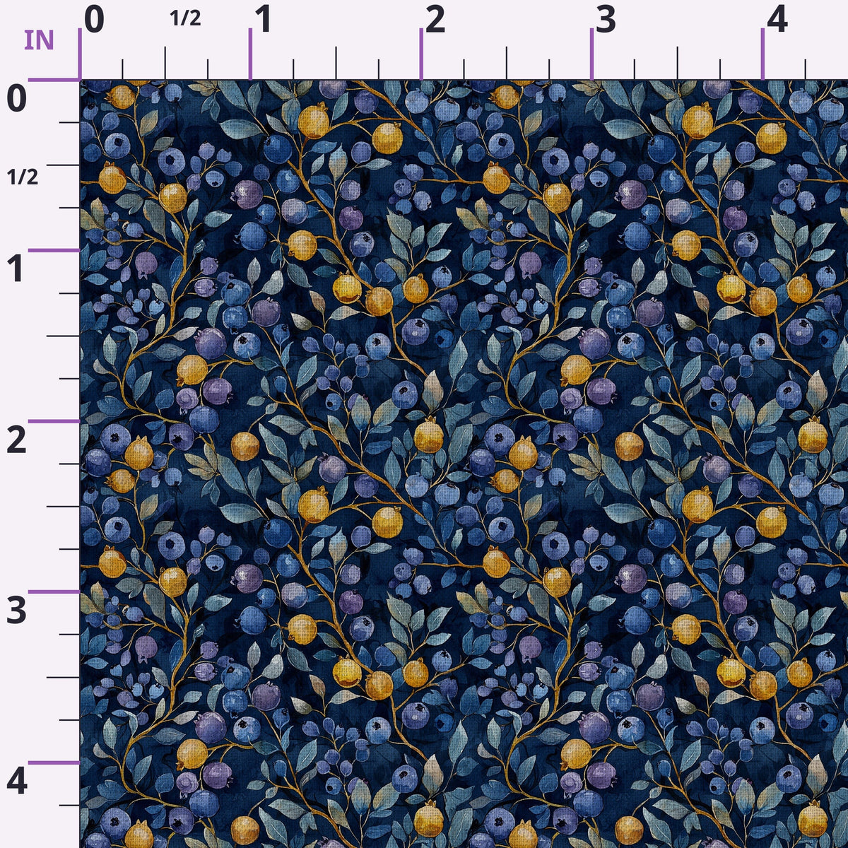 Midnight Orchard Pattern 1 Minky Fabric