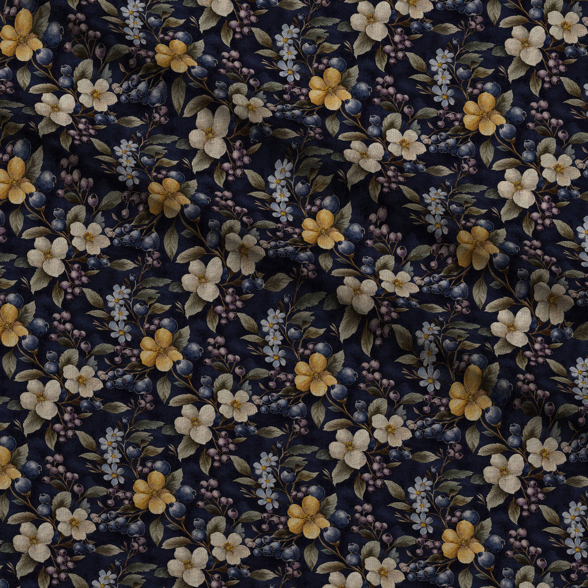 Midnight Orchard Pattern 6 Minky Fabric