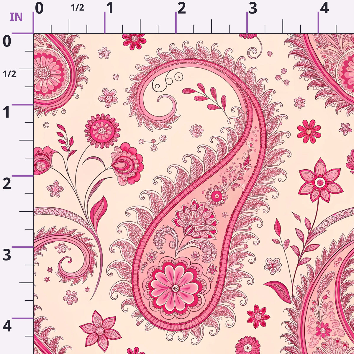 Midnight Paisley Garden Pattern 4 Minky Fabric