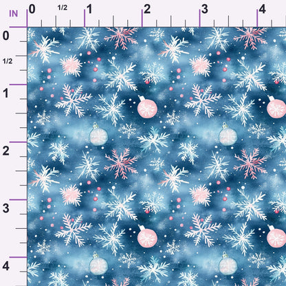 Midnight Poinsettia Pattern 9 Minky Fabric