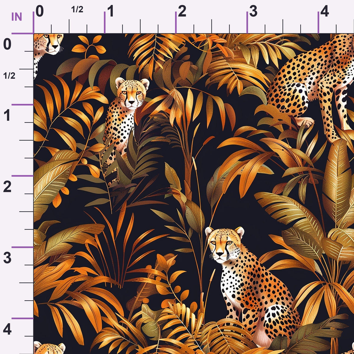 Midnight Safari Pattern 1 Minky Fabric