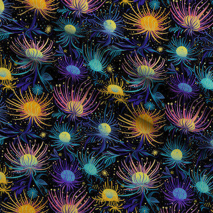 Midnight Sparklers Pattern 1 Minky Fabric