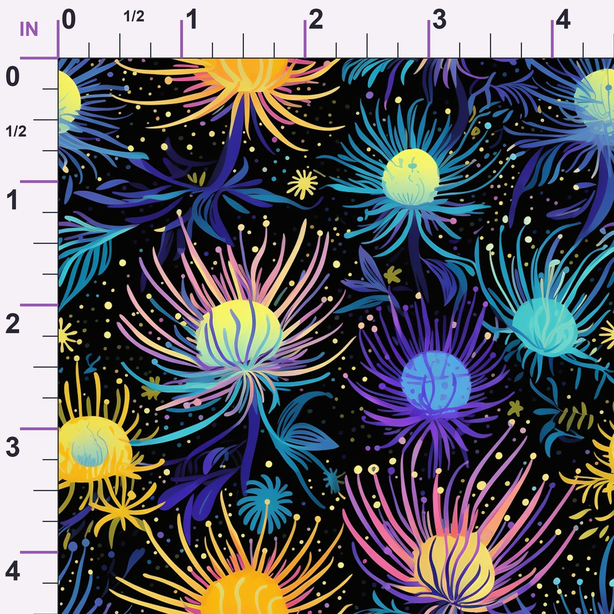 Midnight Sparklers Pattern 1 Minky Fabric
