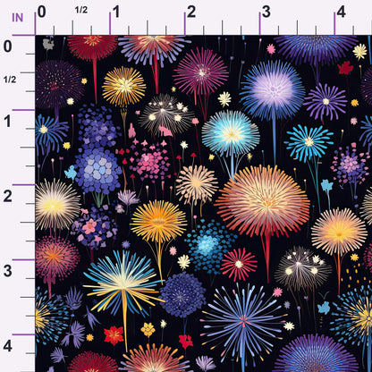 Midnight Sparklers Pattern 13 Minky Fabric