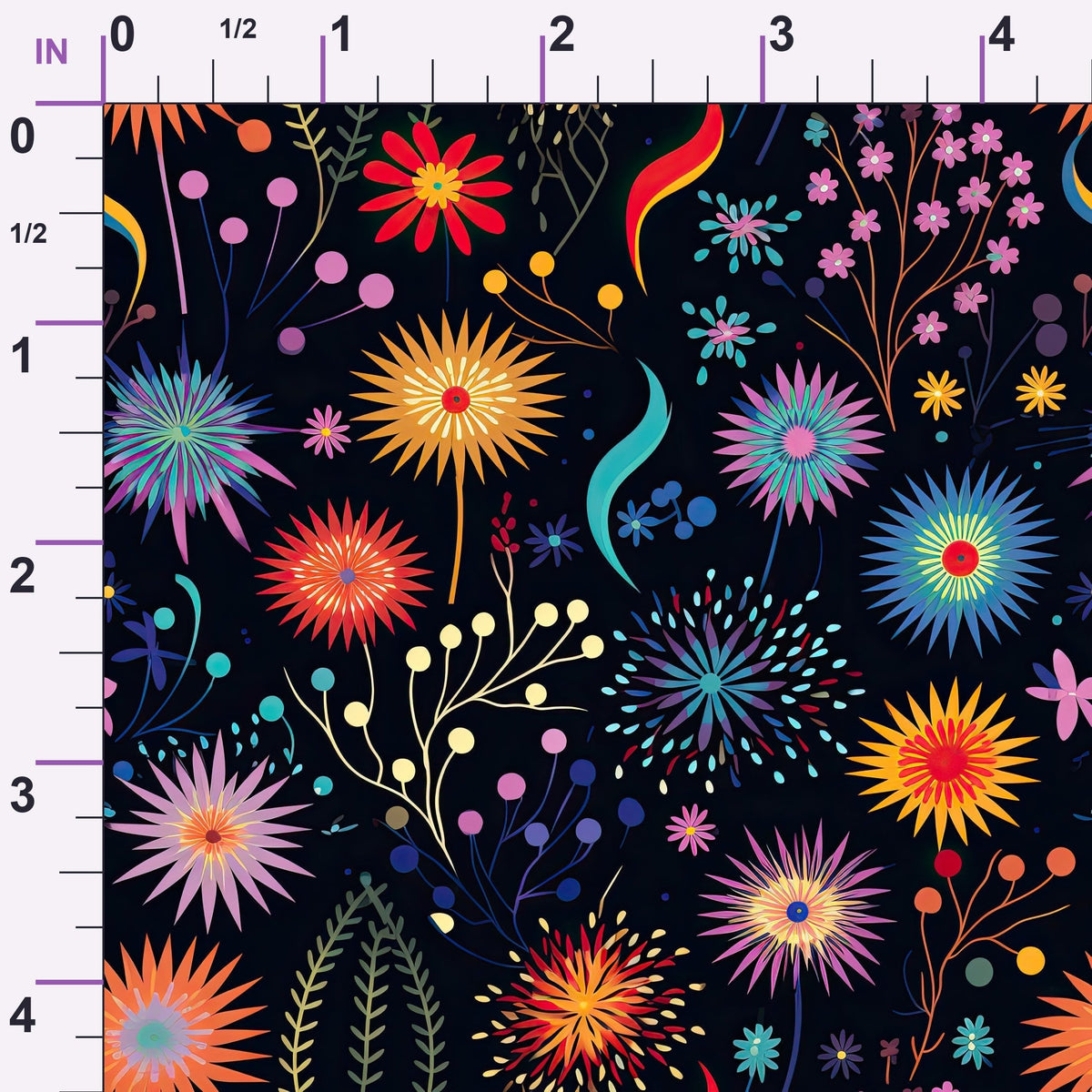 Midnight Sparklers Pattern 16 Minky Fabric
