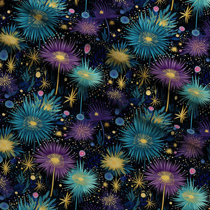 Midnight Sparklers Pattern 2 Minky Fabric