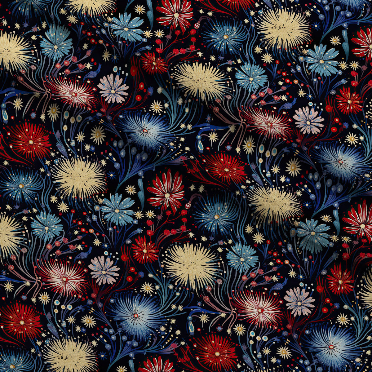 Midnight Sparklers Pattern 5 Minky Fabric