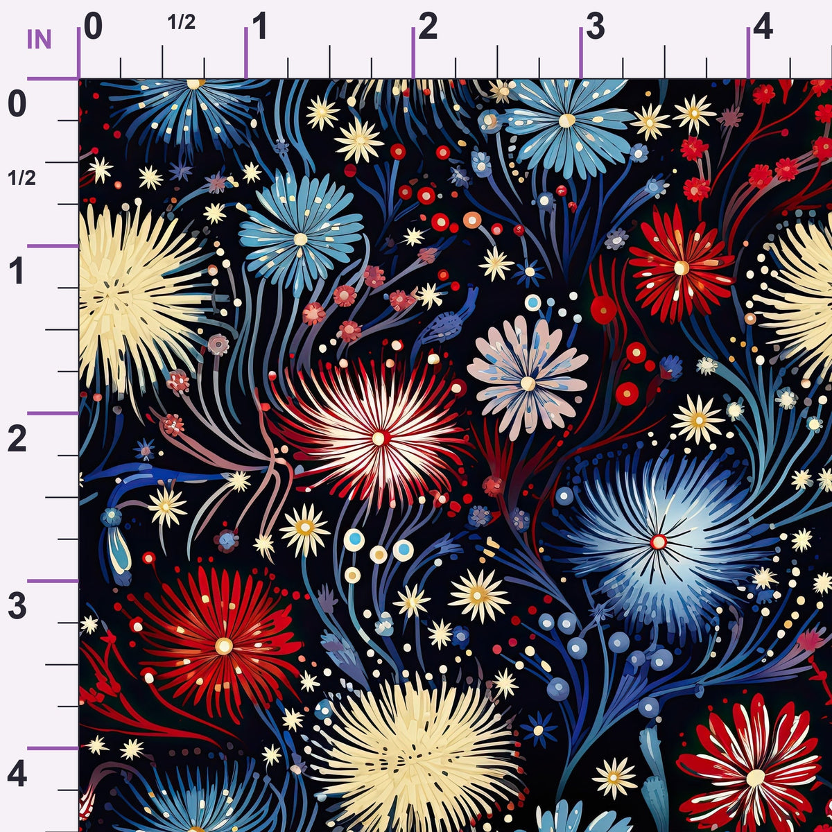 Midnight Sparklers Pattern 5 Minky Fabric