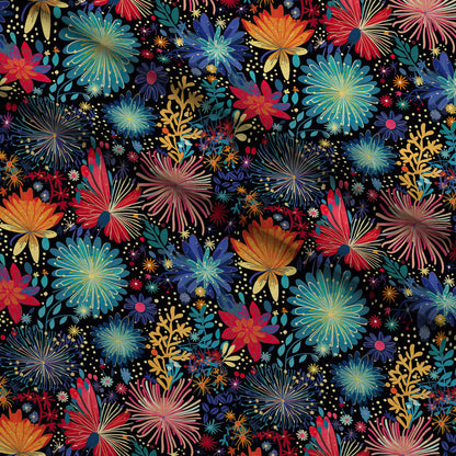 Midnight Sparklers Pattern 6 Minky Fabric