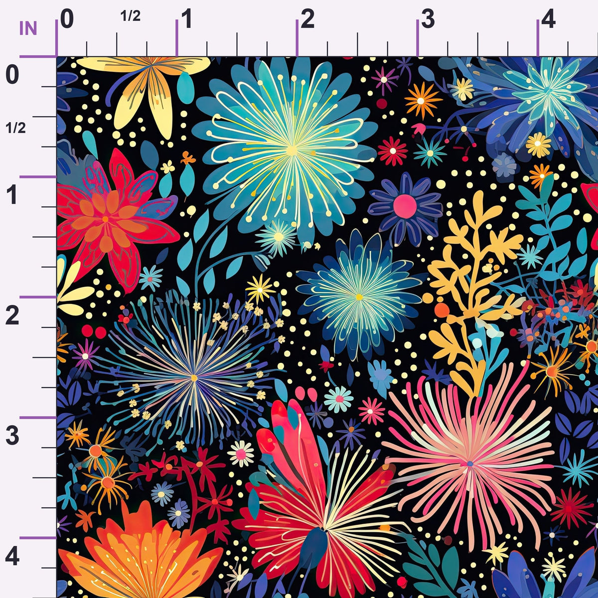 Midnight Sparklers Pattern 6 Minky Fabric