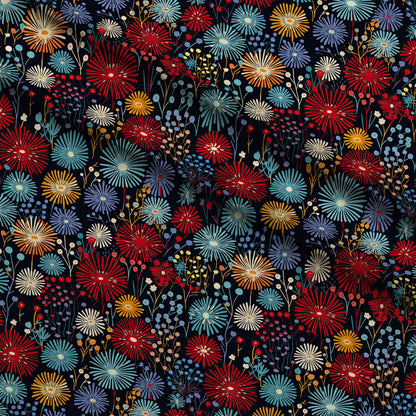 Midnight Sparklers Pattern 7 Minky Fabric