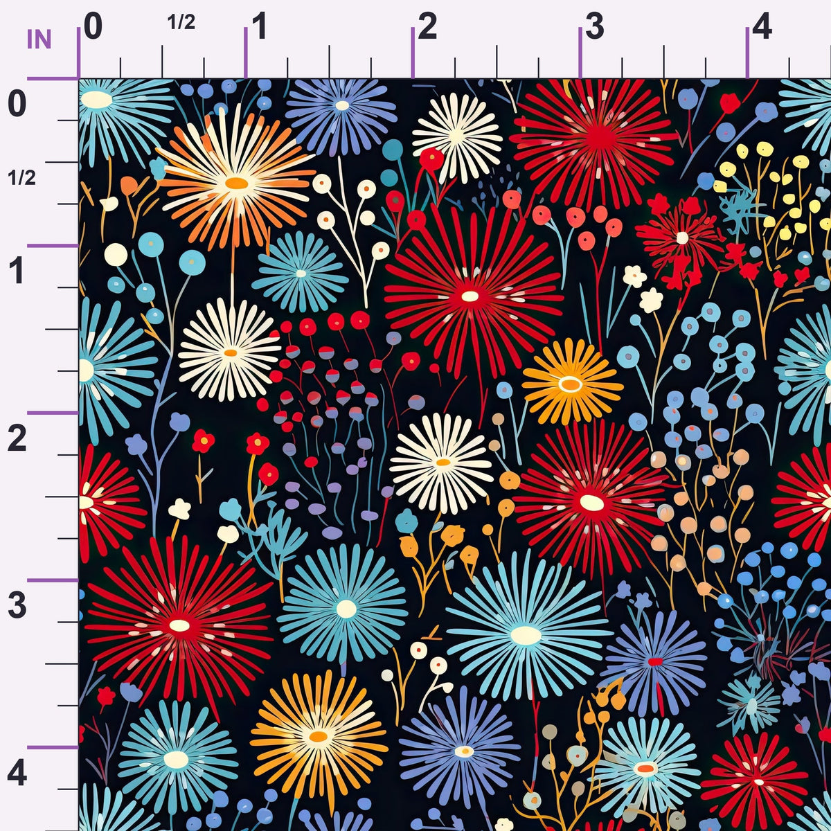 Midnight Sparklers Pattern 7 Minky Fabric