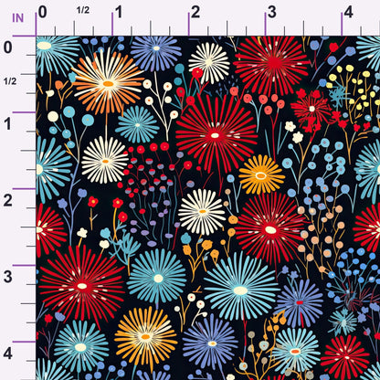 Midnight Sparklers Pattern 7 Minky Fabric