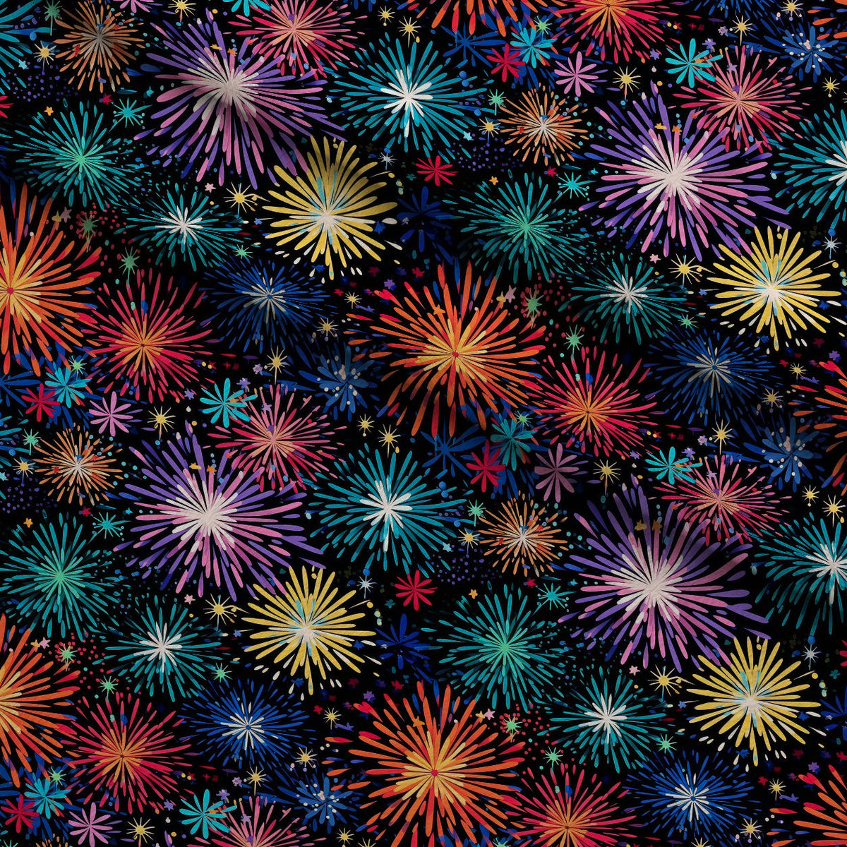 Midnight Starbursts Pattern 10 Minky Fabric