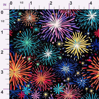 Midnight Starbursts Pattern 10 Minky Fabric