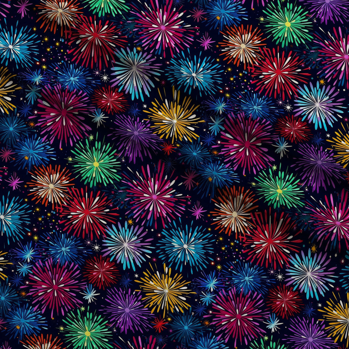 Midnight Starbursts Pattern 11 Minky Fabric