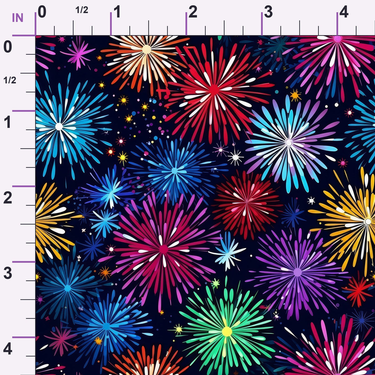Midnight Starbursts Pattern 11 Minky Fabric