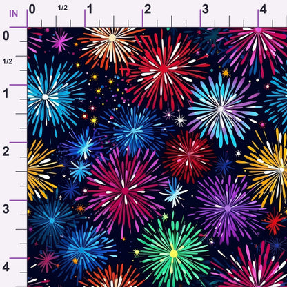 Midnight Starbursts Pattern 11 Minky Fabric