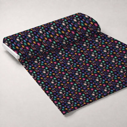 Midnight Starbursts Pattern 2 Minky Fabric