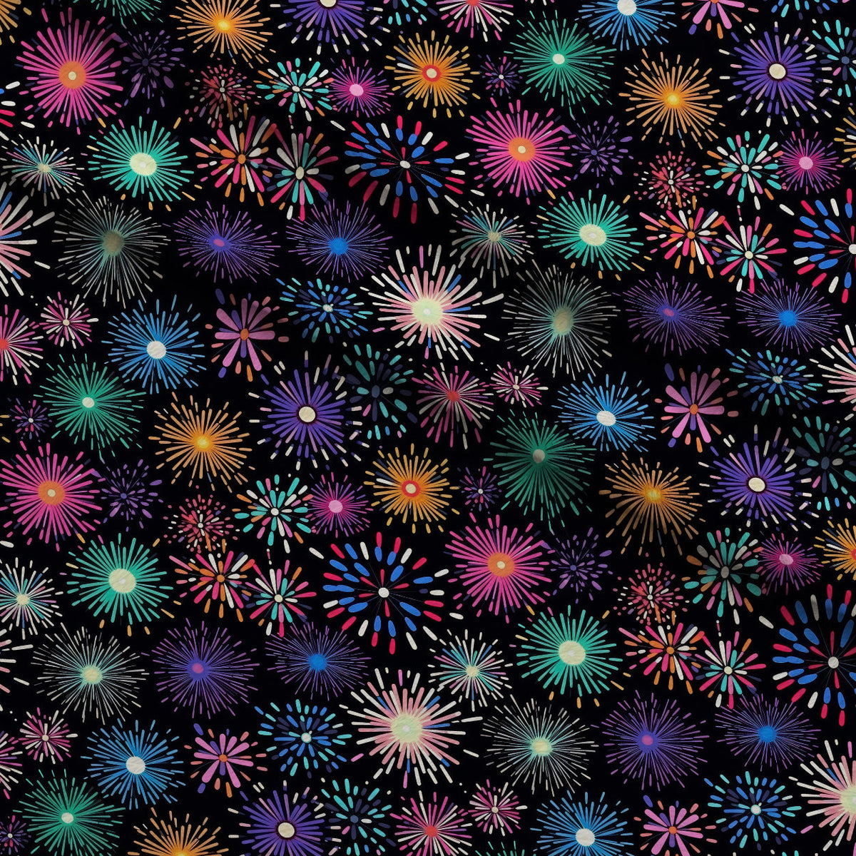 Midnight Starbursts Pattern 2 Minky Fabric
