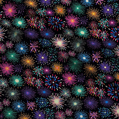 Midnight Starbursts Pattern 2 Minky Fabric