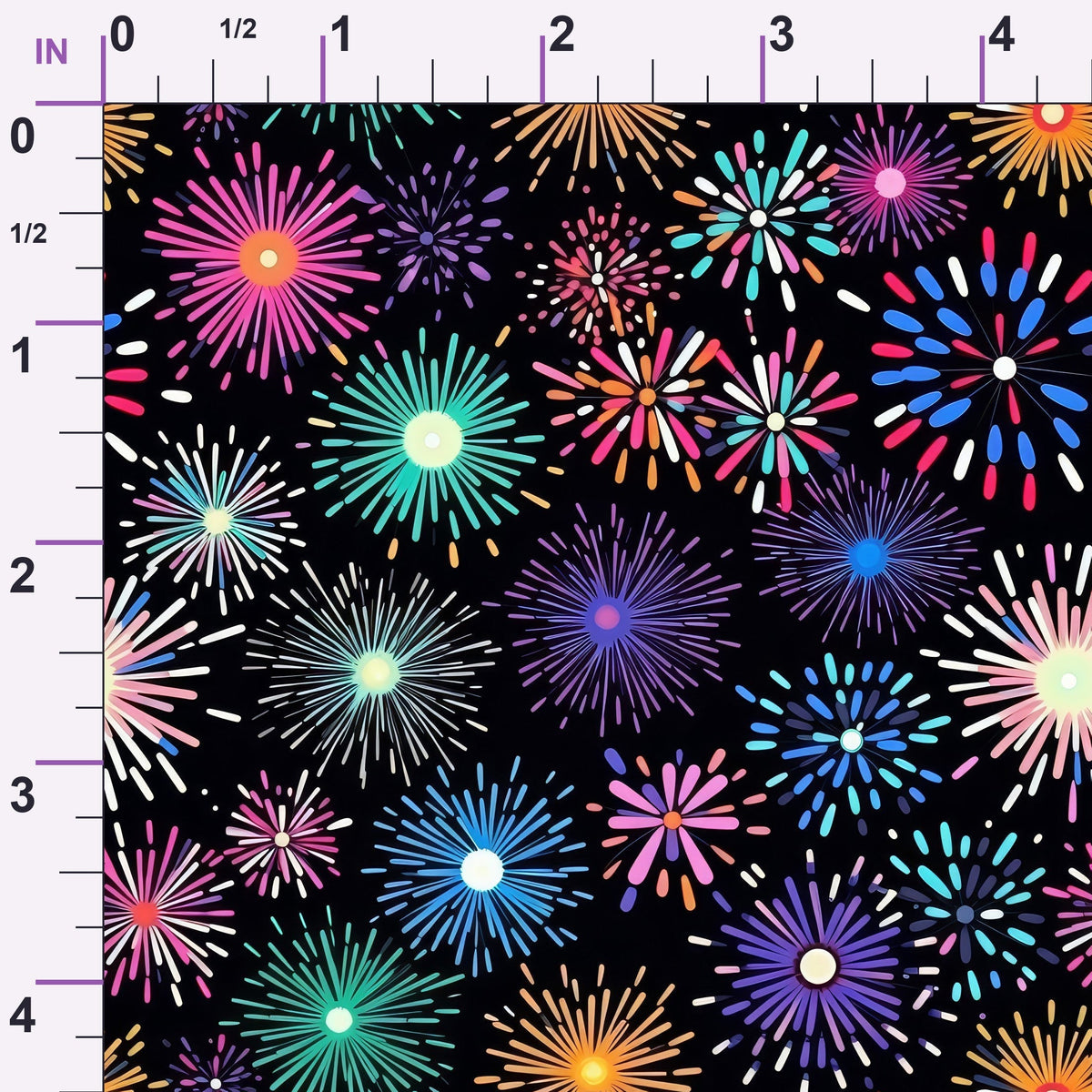 Midnight Starbursts Pattern 2 Minky Fabric