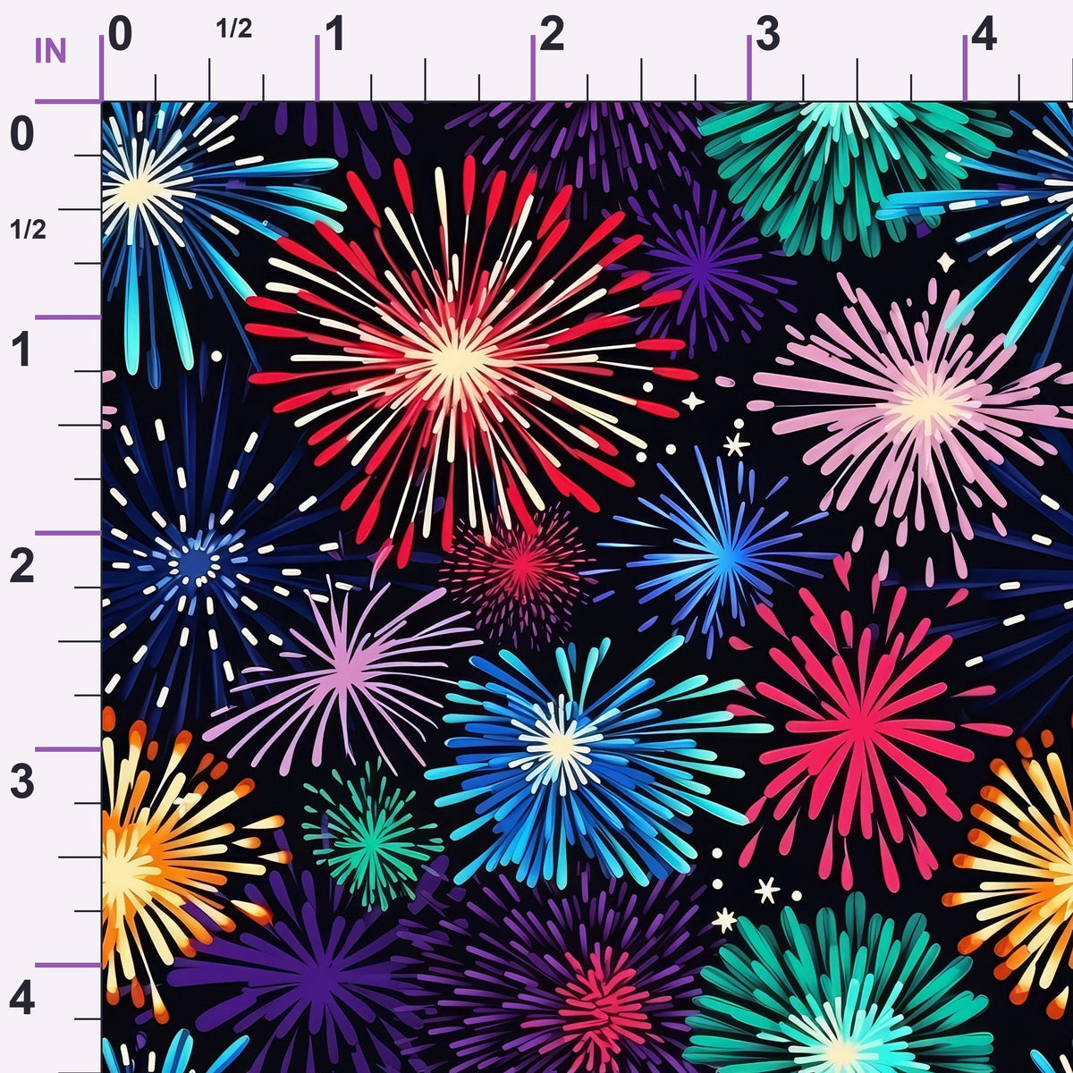 Midnight Starbursts Pattern 4 Minky Fabric