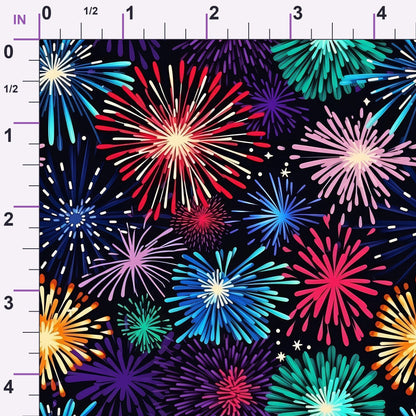Midnight Starbursts Pattern 4 Minky Fabric