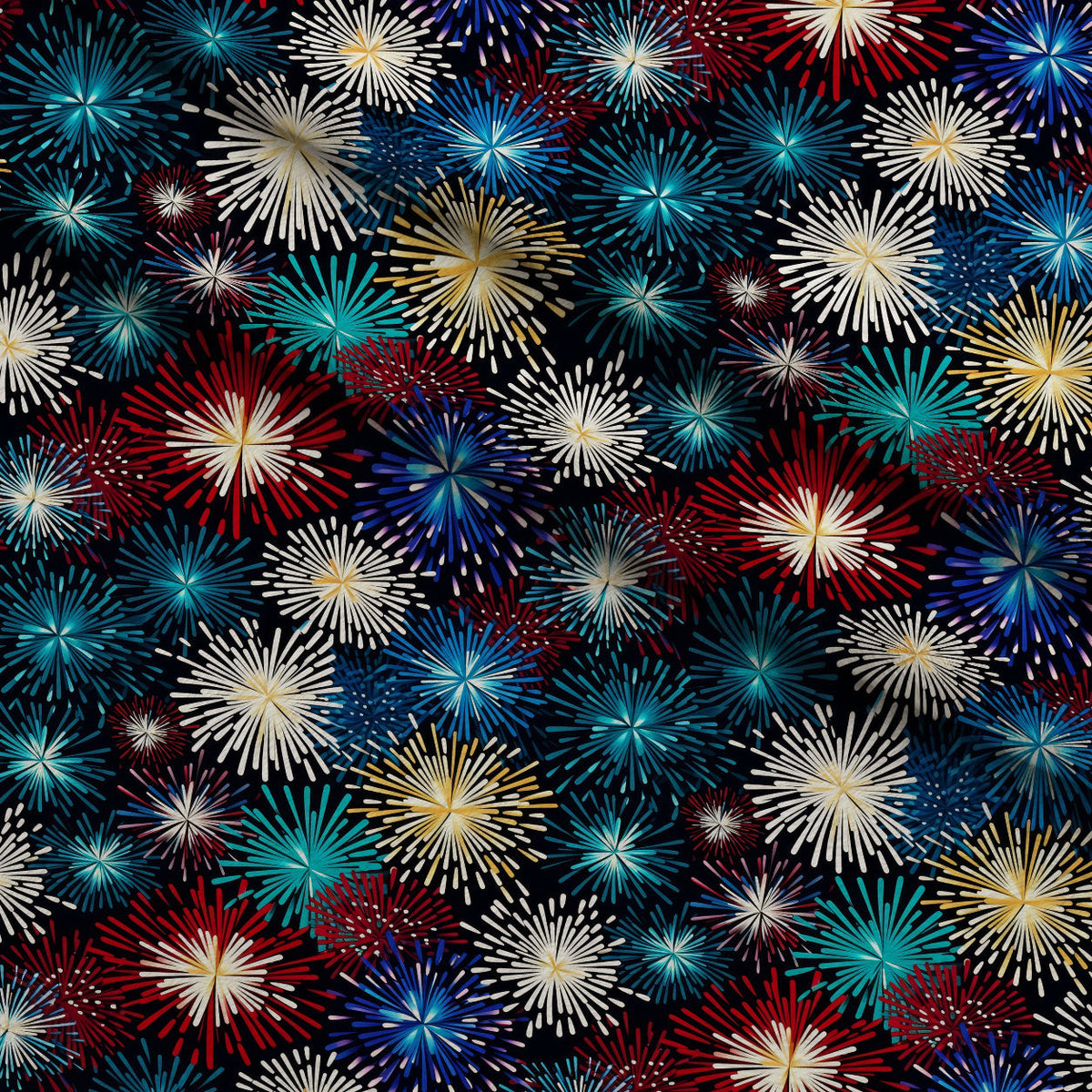 Midnight Starbursts Pattern 5 Minky Fabric