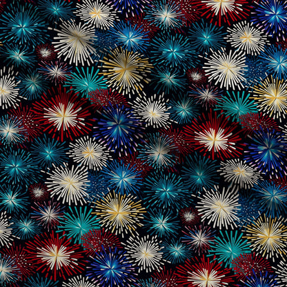 Midnight Starbursts Pattern 5 Minky Fabric