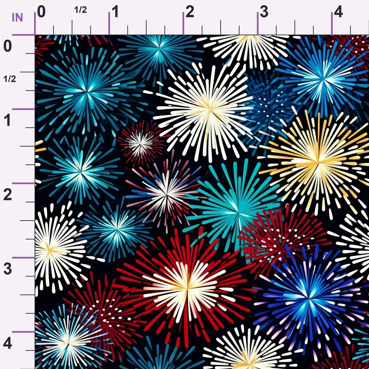 Midnight Starbursts Pattern 5 Minky Fabric