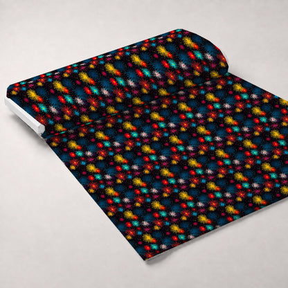 Midnight Starbursts Pattern 9 Minky Fabric