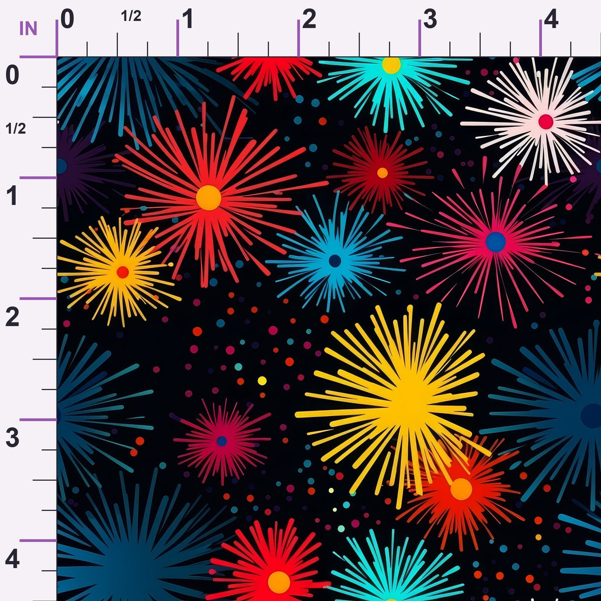 Midnight Starbursts Pattern 9 Minky Fabric