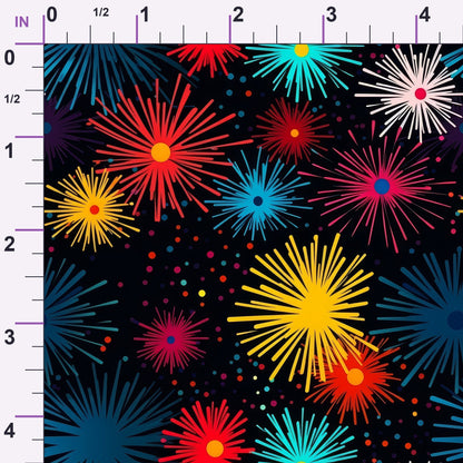 Midnight Starbursts Pattern 9 Minky Fabric